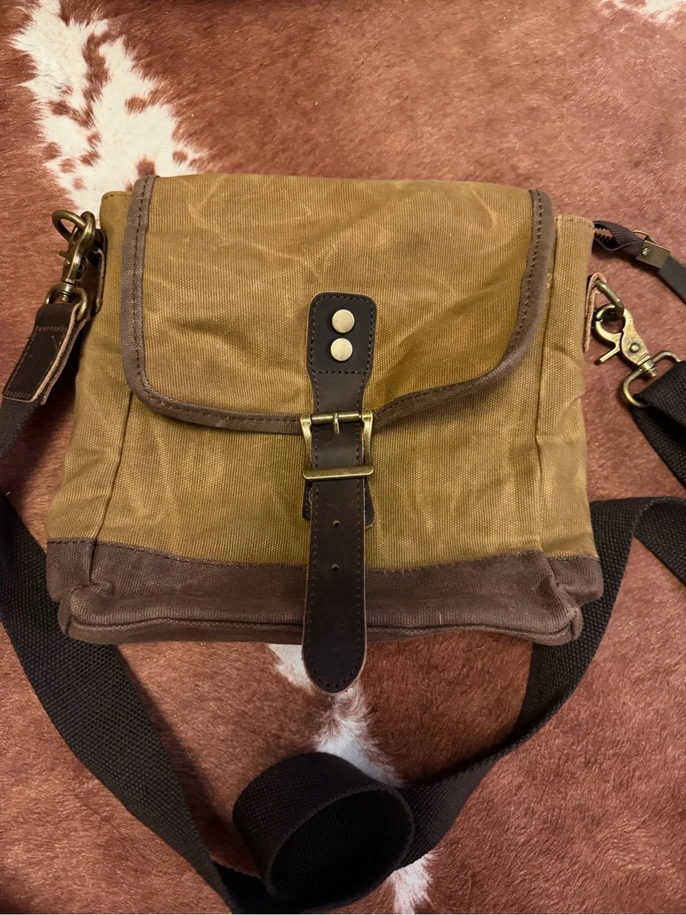 Fieldbrook Courier Messenger Bag - Brown Canvas